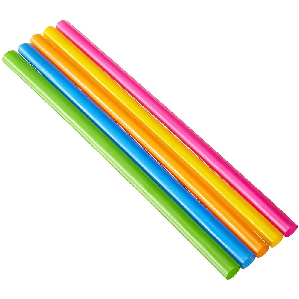 Party Bargains Smoothie Straws BPAFree & Reusable Assorted Bright