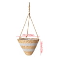 thumbnail image 2 of Hanging Plant Basket 1PC,Rattan Wall PlanterCollapsible Storage Organizer for Indoor Outdoor Gardens Home Decor(Black), 2 of 8