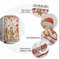 thumbnail image 5 of Small Stall Shower Curtain 36x72 Inch Narrow Half Size Christmas Snowman Bath Curtains Bathroom Decor Winter Red Star Love Heart Red Check Waterproof Fabric Shower Curtain Set with Hooks 36 Inch, 5 of 6