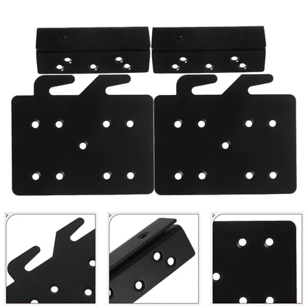 LAMIRO 1 Set Bed Rail Hook Plates Heavy Duty Frame Hardware Iron Bed Rail Connectors Accessories Attachment Frame Hooks Replacement Parts