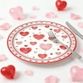 thumbnail image 5 of Valentine’s Day Tableware Set – Red and Pink Heart Message Disposable Plates, Napkins, Forks For Valentine’s Parties, Weddings, Anniversaries, Romantic Dinners, 5 of 6