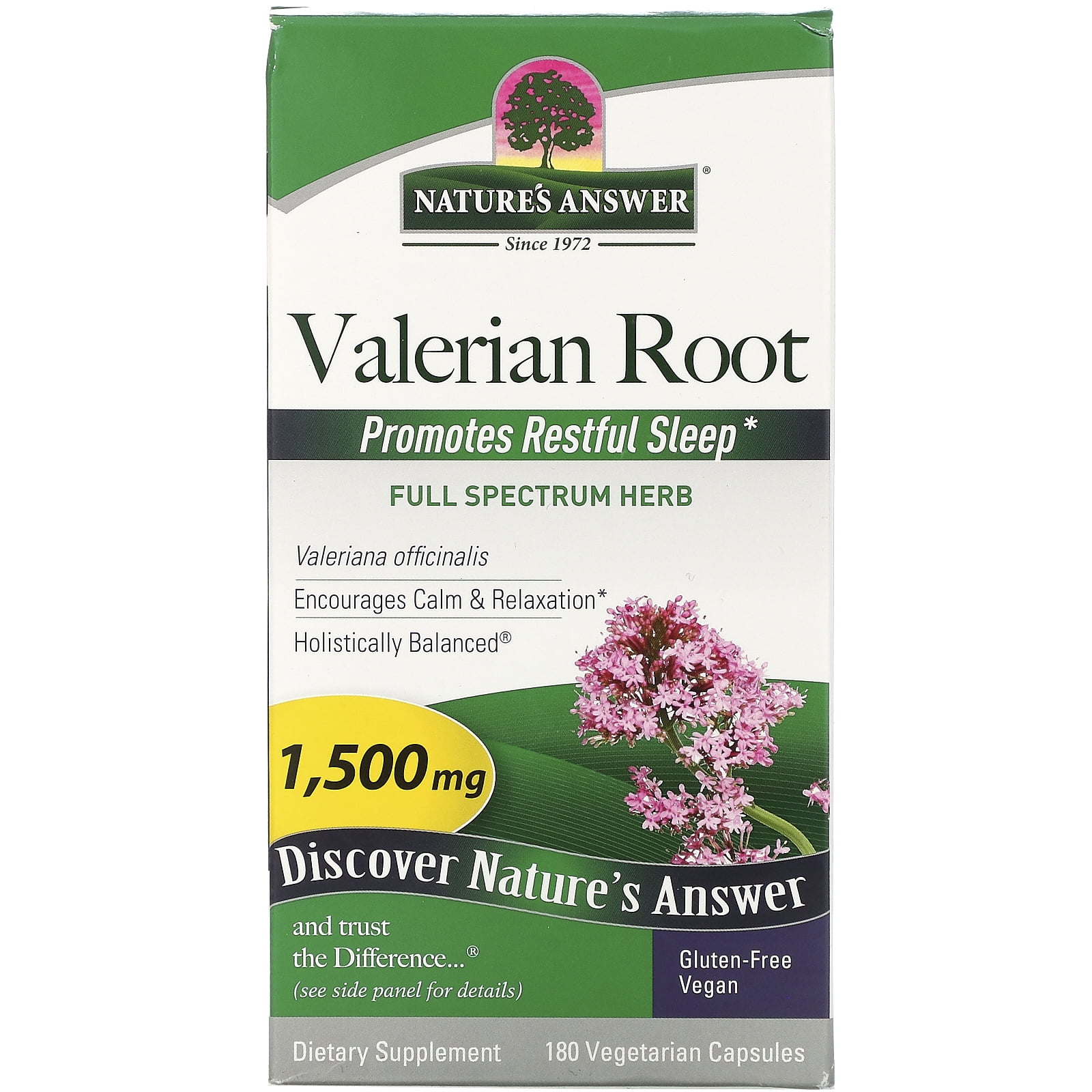 Nature's Answer Valerian Root 180 Vegetarian Capsules