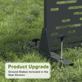 thumbnail image 5 of 72"x47"x16" Outdoor Privacy Screen with Stand Metal Balcony Decorative Screen,Black, 5 of 10