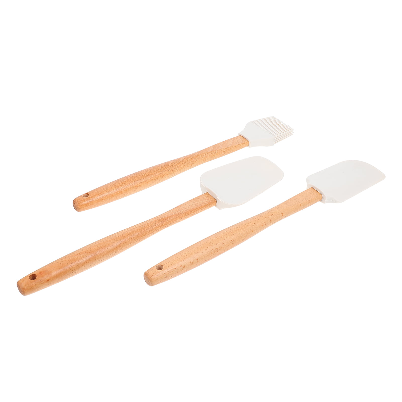 Cheer Collection Silicone Spatula Set with Wooden Handles - On Sale - Bed  Bath & Beyond - 34545547
