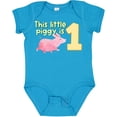 thumbnail image 3 of Inktastic This Little Piggy is 1 Boys or Girls Baby Bodysuit, 3 of 5