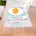 thumbnail image 5 of ZNDUO Placemats, 6 PCS Heat Resistant Stain Resistant Woven PVC Insulation Placemats, Durable Washable Elegant Table Mats for Dining-Line Art Leaf, 18"x12", 5 of 6