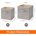 thumbnail image 2 of 16 Packs Storage Cubes, 11 Inch Cube Storage Bins, Foldable Decorative Fabric Storage Baskets for Organizing Home Organizers with Handles for Shelves, Closet, Light Gray, 2 of 8