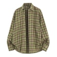 thumbnail image 2 of Handshe Men's Plaid Shirt, Vintage Style with Button-Down Collar and Long Sleeves, Casual Cotton for Daily Wear and Casual Wears, 2 of 9