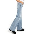 thumbnail image 3 of Risen Jeans Womens Juniors High Rise Wide-Leg Denim Pants (Light Denim, 1), 3 of 4