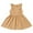 Khaki, variant on Edvintorg 2-7Years Girls Clothes 2025 New Summer Casual Sleeveless Dress Cute Ruffled Solid Color Beach Cotton and Linen Dresses Children Clothes Girls