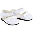 thumbnail image 5 of Sophia's Faux Leather Dress Shoes with Ankle Straps and Rosettes for 18" Dolls, White, 5 of 5