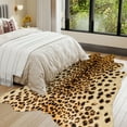 thumbnail image 3 of ASPILLOW Faux Cowhide Leopard Rug Anti-slip and durable Suitable for living room dining room bedroom study Christmas gift 5x6.2ft, 3 of 8