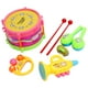 thumbnail image 1 of Kit Banda Instrumentos Musicales Kuymtek Tambor en Rollo Juguete Educativo Percusión para Bebé 5 Uds, 1 of 10