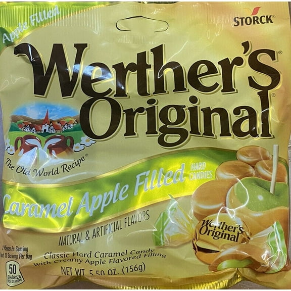 Werther’s Original CARAMEL APPLE FILLED Hard Candy Candies 5.5 oz - 1 BAG