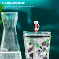 thumbnail image 6 of 5 Sets of Spill Proof Silicone Stopper Tumbler Leakproof Straws Topper Cover Caps Bottle Stopper, 6 of 6