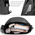 thumbnail image 4 of Mochila impermeable con cordón para gimnasio para hombres y mujeres, mochila deportiva para gimnasio, mini mochila de viaje, negra, 4 of 5
