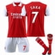 thumbnail image 1 of New Boys Kids Children Football Kit Short Shirt Sock Set Football arsenal home kit #7, 1 of 5