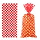 thumbnail image 3 of Xiao Hua 150 bolsas de celofán con cierres giratorios para dulces, galletas, repostería, pasteles, bodas, cumpleaños (rojo y blanco), 3 of 3