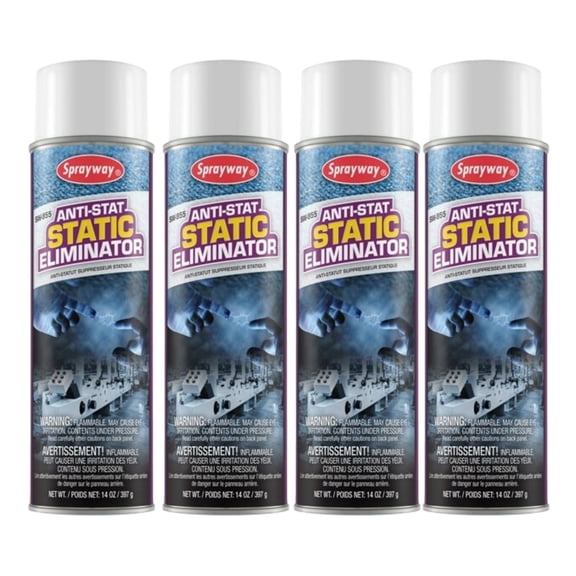 Sprayway-SW955 Anti Static Eliminator, (16 oz) cans 4 Pack