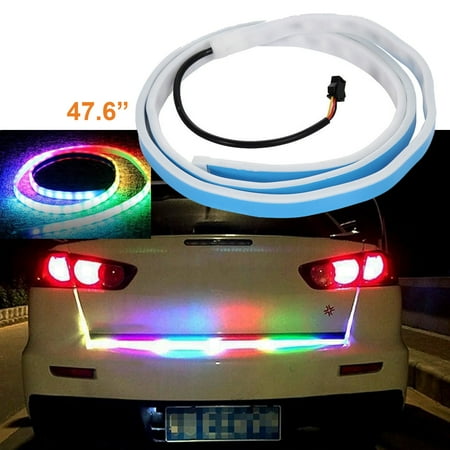 Tail Drive - Xotic Tech Multicolor RGB Trunk Tail LED Knight Rider Strip Brake Turn Signal Driving Light