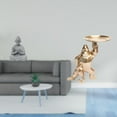 thumbnail image 2 of Estatua de Buda Mono en Miniatura, Bandeja para Servir, Escultura de Resina de Arenisca, Adorno Único Adecuado para Espacios de Meditación, Decoración, 2 of 8