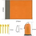 thumbnail image 2 of Esterilla de playa plegable de 210 x 200 cm, ligera, portátil e impermeable, con 4 estacas para playa, acampada, yoga, senderismo y viajes, 2 of 5