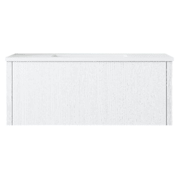 Legno 36" Alabaster White Bathroom Vanity with Matte White VIVA Stone Solid Surface Countertop