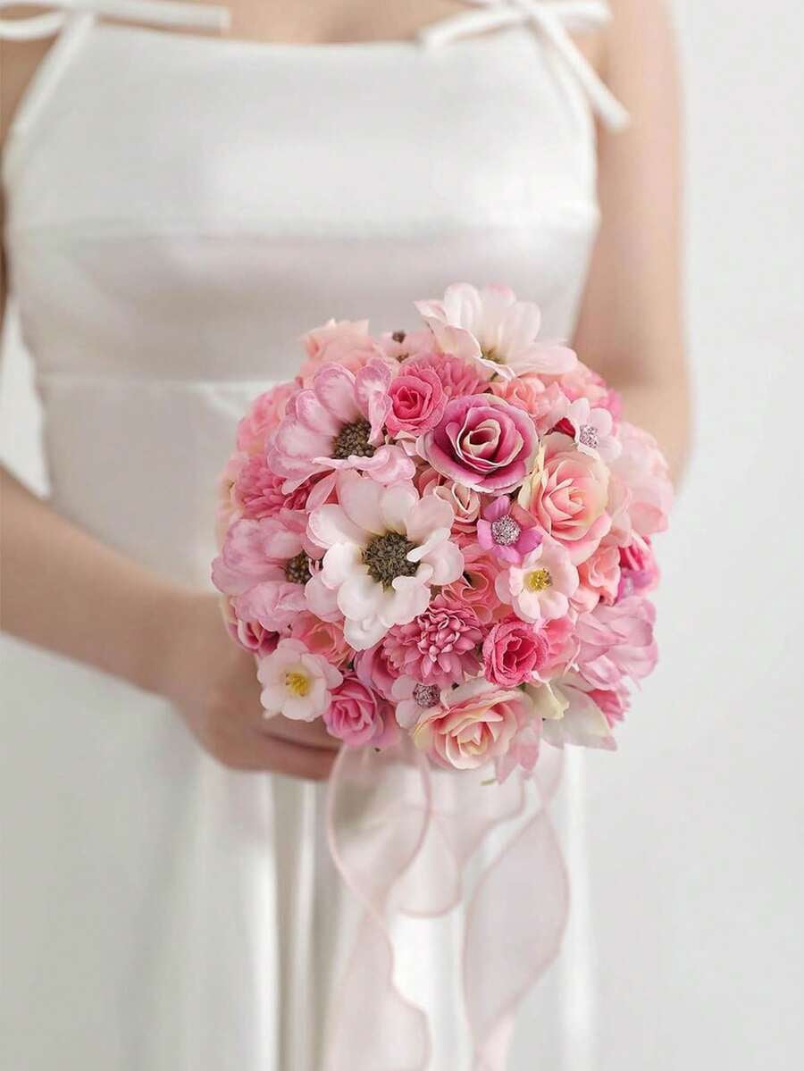 80pcs Pink Mini Artificial Flower Heads, Silk Artificial Plum Blossom Heads, Fake Peony Rose Daisy Flower Heads, For DIY Wreath,Cake,Wedding,Party,Graduation, Hat, Shoes,Vase Decor, Autumn Decoration