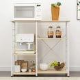 thumbnail image 3 of SogesPower Kitchen 3-Tier Baker‘s Rack with Kitchen Organizer- Beige, 3 of 8