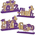 thumbnail image 1 of 4 Pieces 2022 Graduation Party Decorations Wooden Class of Grad Congratulate Graduation Table Toppers for High School Co, 1 of 7