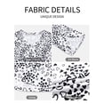 thumbnail image 4 of TEMOFON Plus Size Tops for Women Summer V Neck 3/4 Sleeve White Heart Printed Blouses Casual Loose Flowy Tunic Tops 3XL, 4 of 7