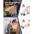 thumbnail image 2 of KFFKFF 4-in-1 Convertible Hand Truck, 1000 lbs Capacity in 4-Wheel Mode, Multi-Function Dolly with Non-Slip Handle & Durable Wheels, Aluminum Alloy Portable Cart for Home, Office, and Warehouse Use, 2 of 9