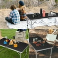 thumbnail image 3 of Folding Camping Table, Portable Camping Table, Adjustable Height Aluminum Table for Outdoor Camp, Picnic, Beach BBQ 47.24" L x 23.62" W, 3 of 8