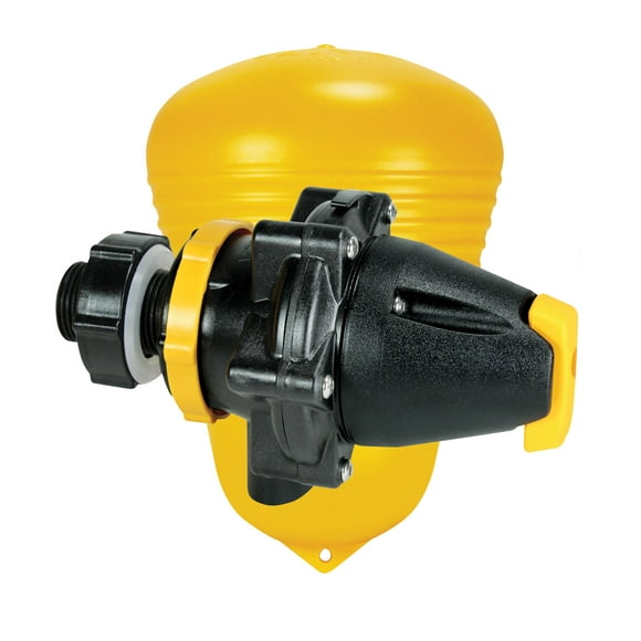 Jobe Valves Megaflow Valve with Short Tail, 1.25", Yellow/Black