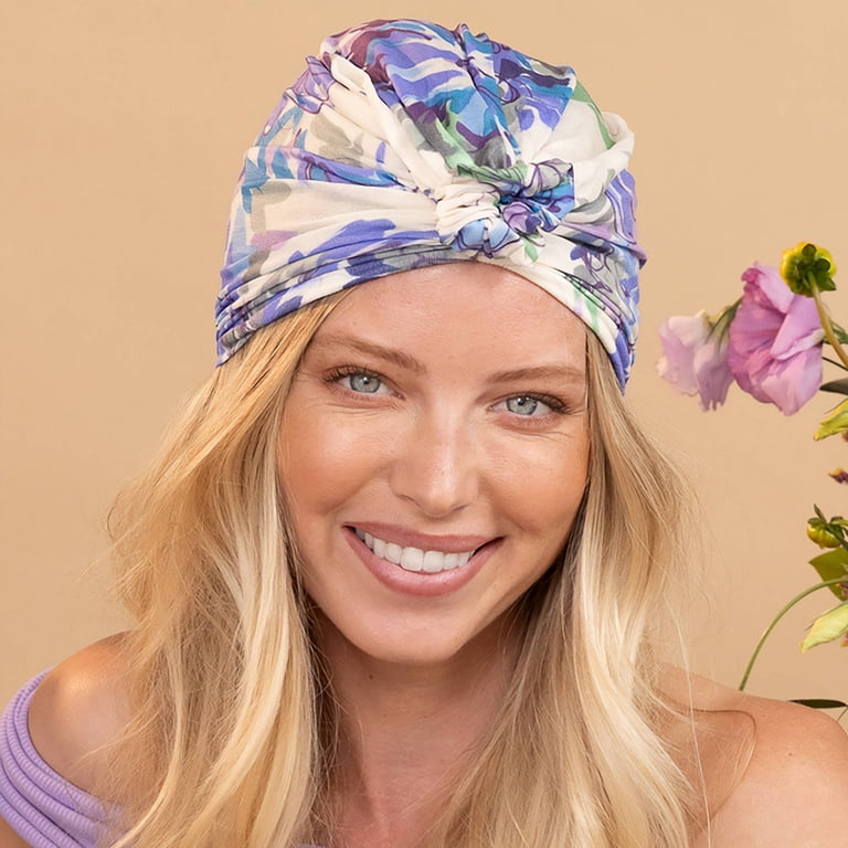 Scunci be-u-tiful Knit Floral Turban Headwrap With Knot  display picture 1