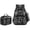 Black, variant on Soda Candy 3PCS School Backpack Set Lightweight Water Resistant Star Printed Backpacks with Ergonomic Back Support, Padded Shoulder Straps