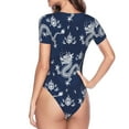 thumbnail image 4 of Naloa Dragon Women's Short-Sleeved Onesie, One-Piece Swimsuit for Parties, dates, clubs - Small, 4 of 9