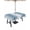 Blue, variant on Square Outdoor Tablecloth with Umbrella Hole Gray Vertical Stripes Outside Table Cloth Waterproof Patio Table Cover Retro Simple Neutral Abstract Lines Zipper Tablecloths for Picnic 60x60 Inch