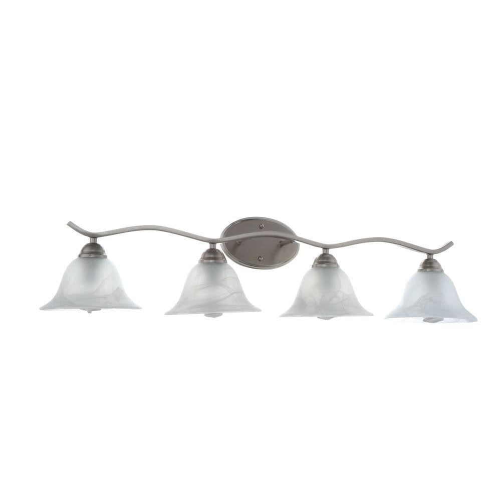 Hampton Bay Andenne 3-light Brushed Nickel Bath Vanity Ceiling Light 705075 G4 for sale online 
