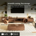 thumbnail image 3 of NessCarsti Mid-Century Modern TV Stand for 100" TVs, 78.54"-103"Walnut Console with Storage, 3 of 10