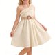 thumbnail image 4 of Vestido Corto de Verano sin Mangas Vestido de Cuello de Camisa con Bolsillos de Carga Y Correo de Arco de Satén a Juego Vestido de Verano Casual para Fiestas Y Uso Diario, 4 of 7