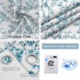 thumbnail image 4 of Teal Spring Floral Blackout Curtains for Bedroom/Living Room, Thermal Insulated Kitchen Curtains, Elegant Pastoral Flowers Grommet Darkening Window Treatment Drapes 52"x63"x2, 4 of 8