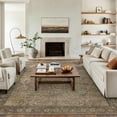 thumbnail image 1 of Area Rug x for Living Room Bedroom Dining Room Washable Rugs Vintage Distressed Print Carpet UltraThin Chenille Low Pile Lightweight Rug with Non Slip Backing Sepia, 1 of 9