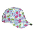 thumbnail image 3 of Daiia Strawberry And Flowers print Baseball Cap Men Women Golf Dad Hat Adjustable Original Classic Low Profile Hat Unconstructed Plain Cap, 3 of 9