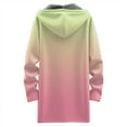 thumbnail image 5 of idosla Long Hoodies for Women Zip Up Gradient Color Fleece Jacket Tunic Sweatshirts Fall Winter Fashion Clothes 2025 (Light Yellow, XL), 5 of 5