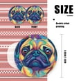 thumbnail image 2 of Pug Dog In The Style of Lisa Frank - Christmas Ornament Xmas Keepsake Ceramic Ornaments Holiday Decorations for Tree Christmas Gift Ideas 2.95in, 2 of 6