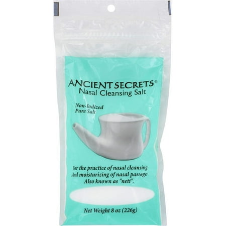 Ancient Secrets Nasal Cleansing Salt 8 oz (Best Over The Counter Cleanse)