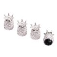 thumbnail image 1 of Car Wheel Tire Valve, 4 Pack Handmade Crown Crystal Rhinestone Car Stem Air Caps Cover, Attractive Dustproof Bling Car Accessories, Universal for Most Vehicles-Crown, White, 1 of 6