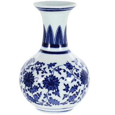 Blue and White Porcelain Vase Ceramic Flower Small Ceramics Office Decore Container