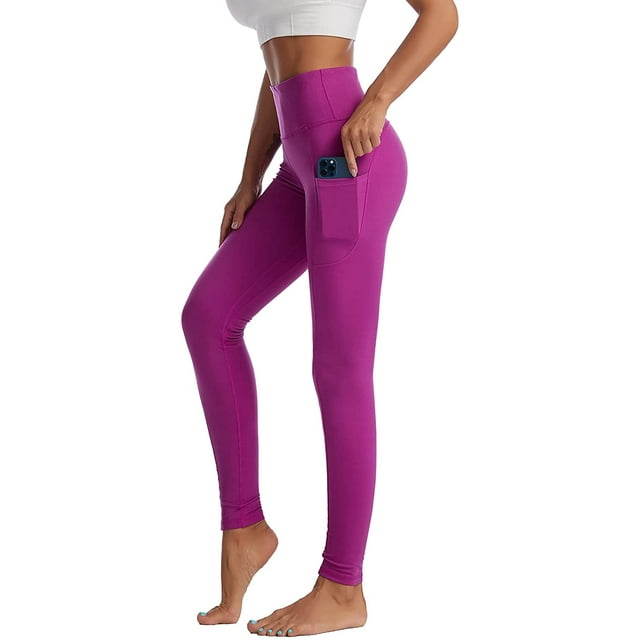 Women's High Waisted Yoga Pants with Pockets Tummy Control Workout Leggings